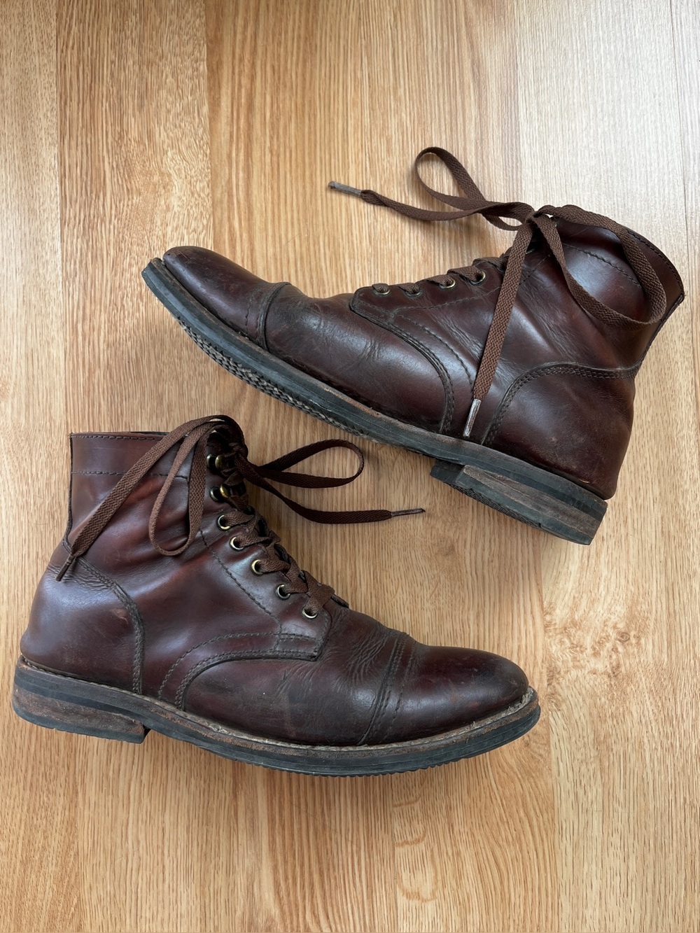 Thursday Boot Company Brown Leather Lace Up Boots Men's Size 7.5
